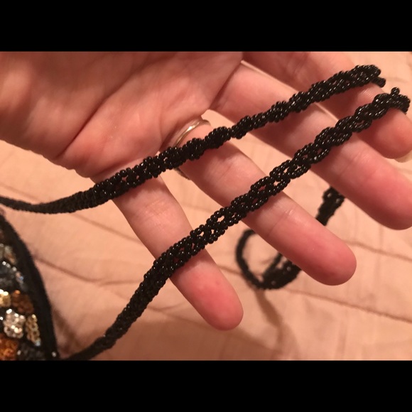 Vintage Black,Bronze & Gold sequined purse. - Picture 4 of 4